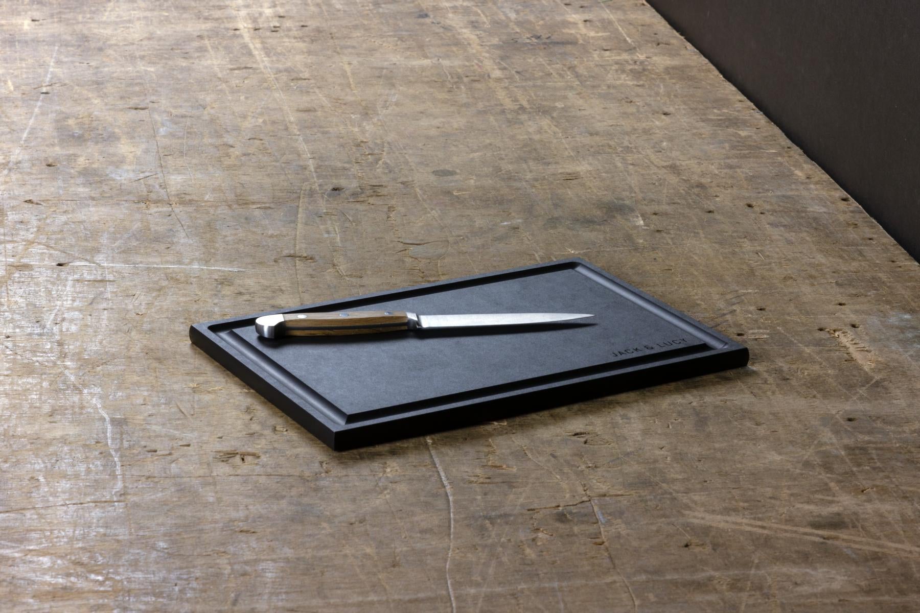 Allblack 30/20 R12 | Schneidebrett mit Saftrille aus 12 mm Papierfaser