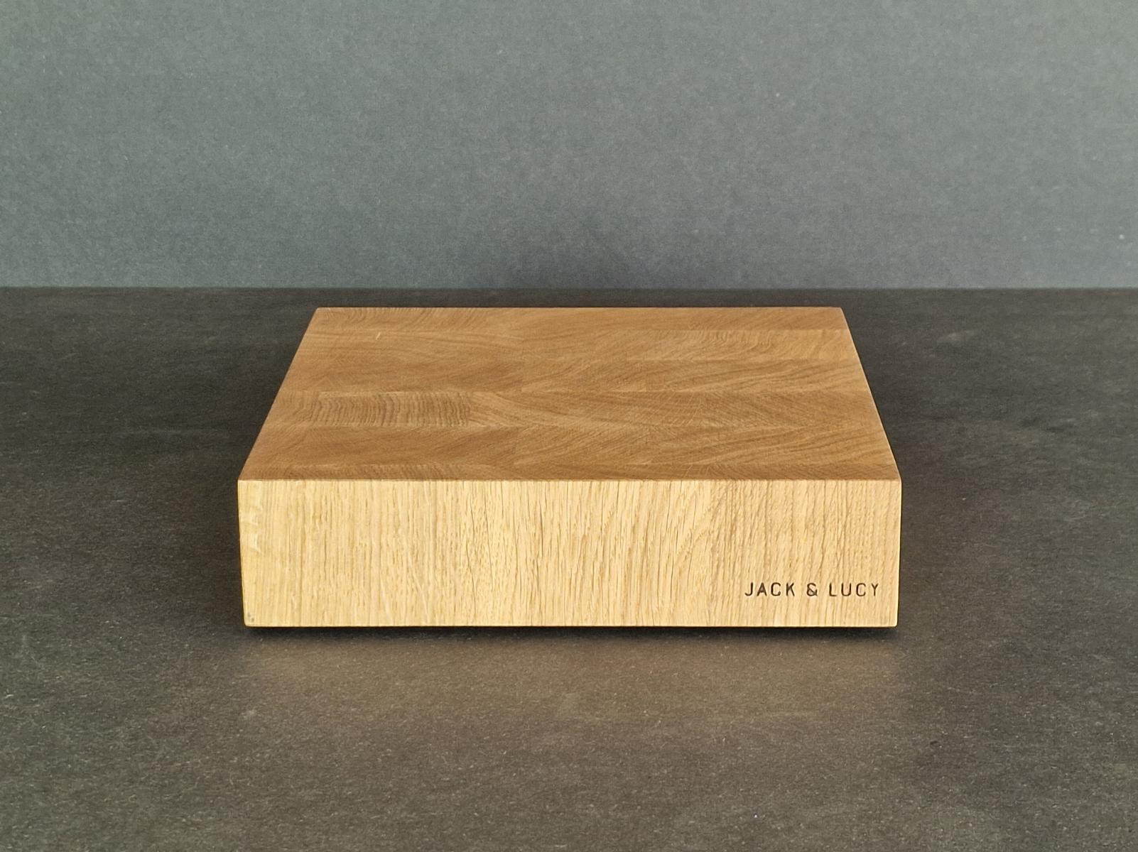 Block 30/30/6 - dickes Stirnholzbrett aus massiver Eiche!
