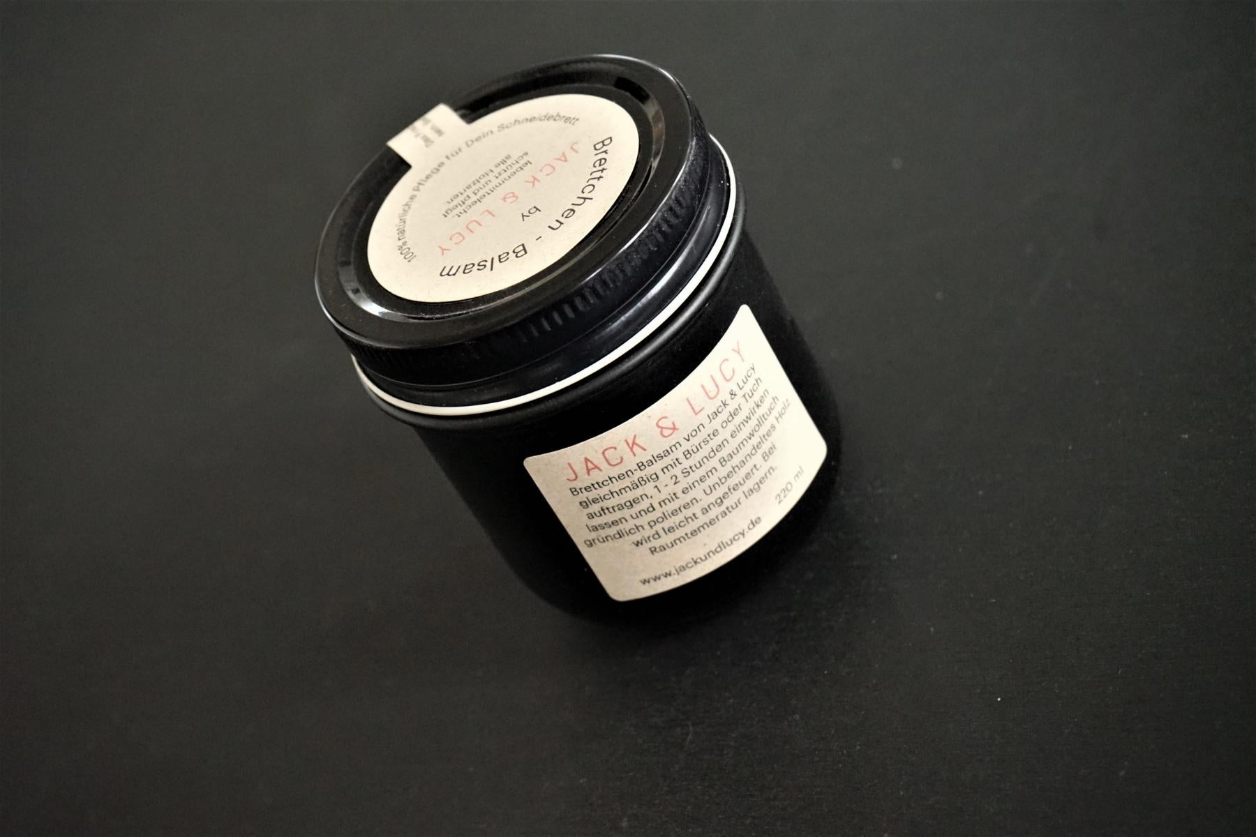 Brettchen-Balsam von Jack & Lucy, die optimale Pflege für Dein Schneidebrett, 160 ml