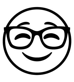 Lächeln mit Brille