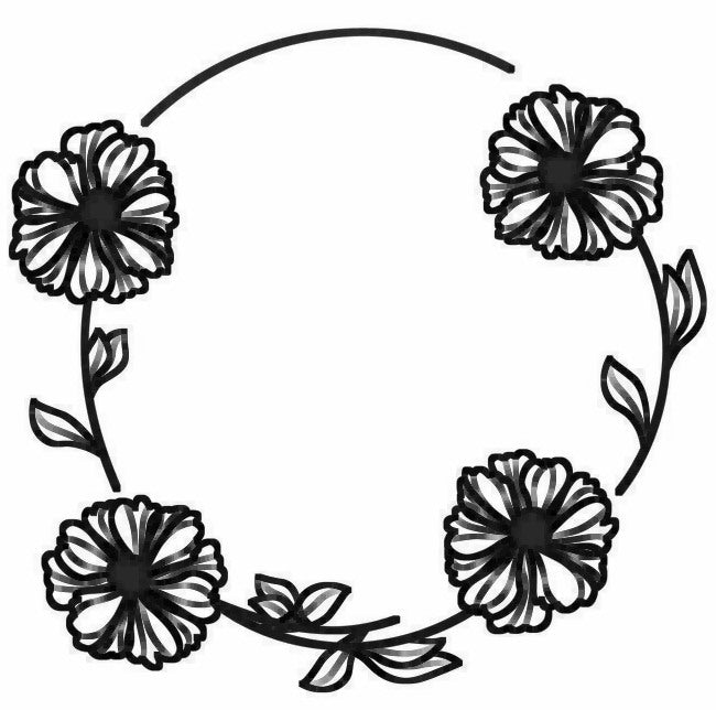 Kranz vier Blumen
